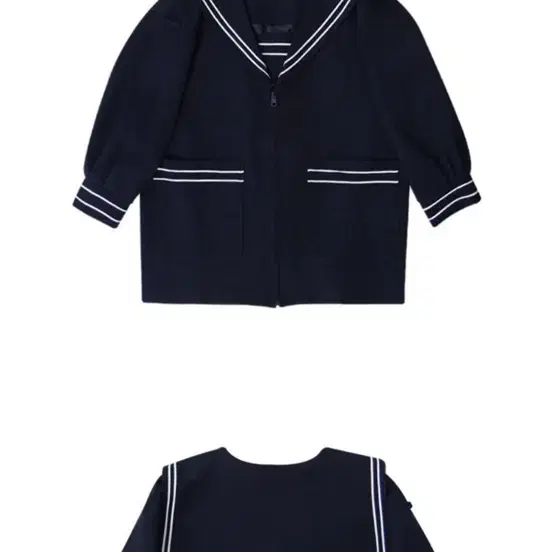 프레클 세일러 네이비 미디 자켓 sailor navy midi jacke