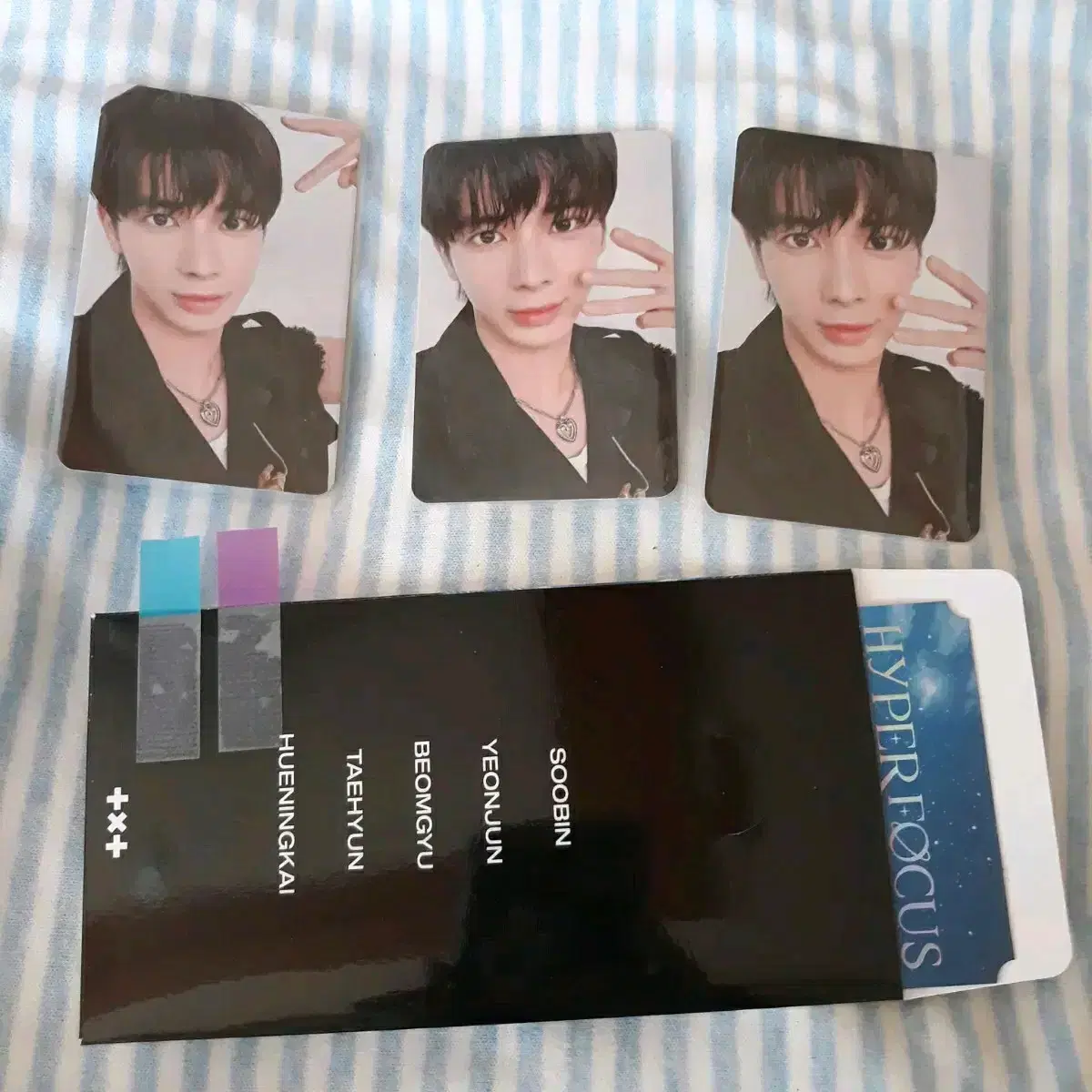 32) txt taehyun photocard 3-piece set Hyperfocus VR Cone Megabox