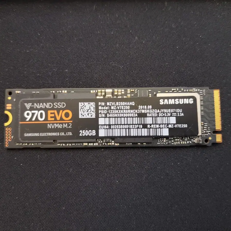 삼성 970 EVO NVME SSD 250GB