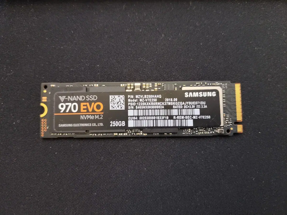 삼성 970 EVO NVME SSD 250GB