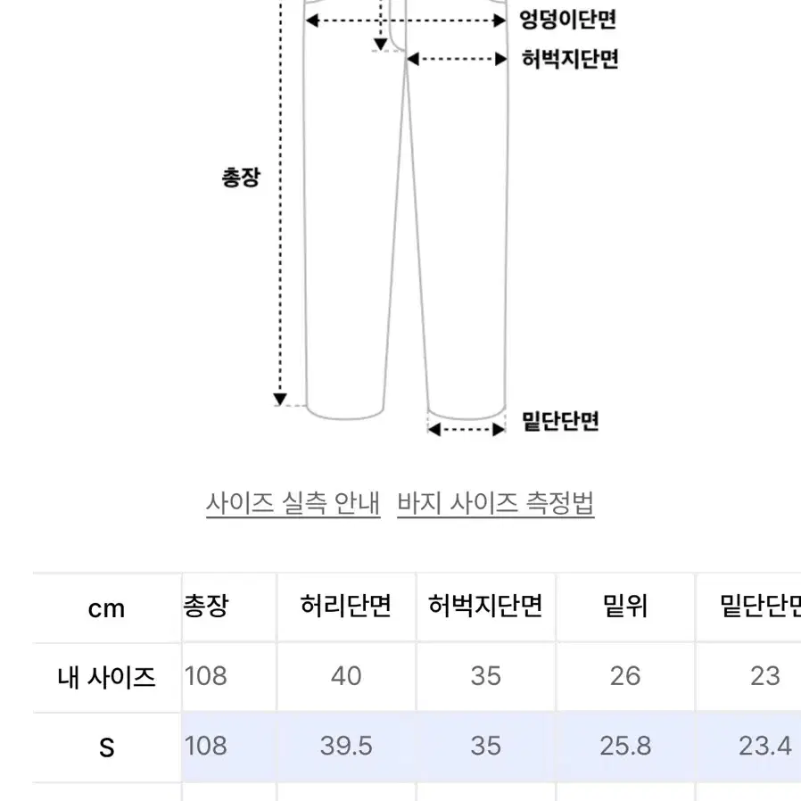 쿠어 더블니 데님 워크 팬츠 S사이즈