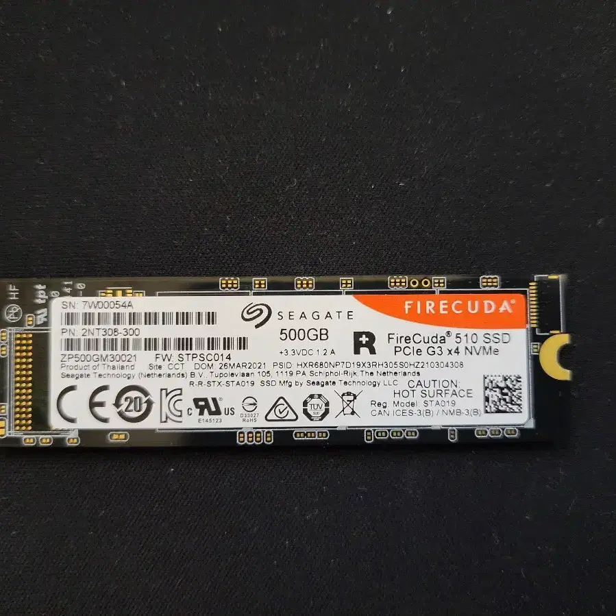 시게이트 파이어쿠다 510 NVME SSD 500GB