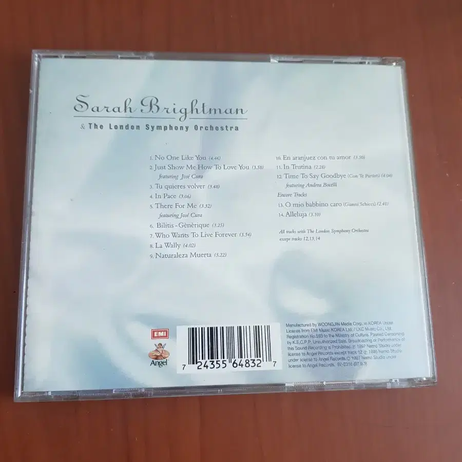 크로스오버 팝페라 Sarah Brightman 런던심포니 팝씨디Popcd