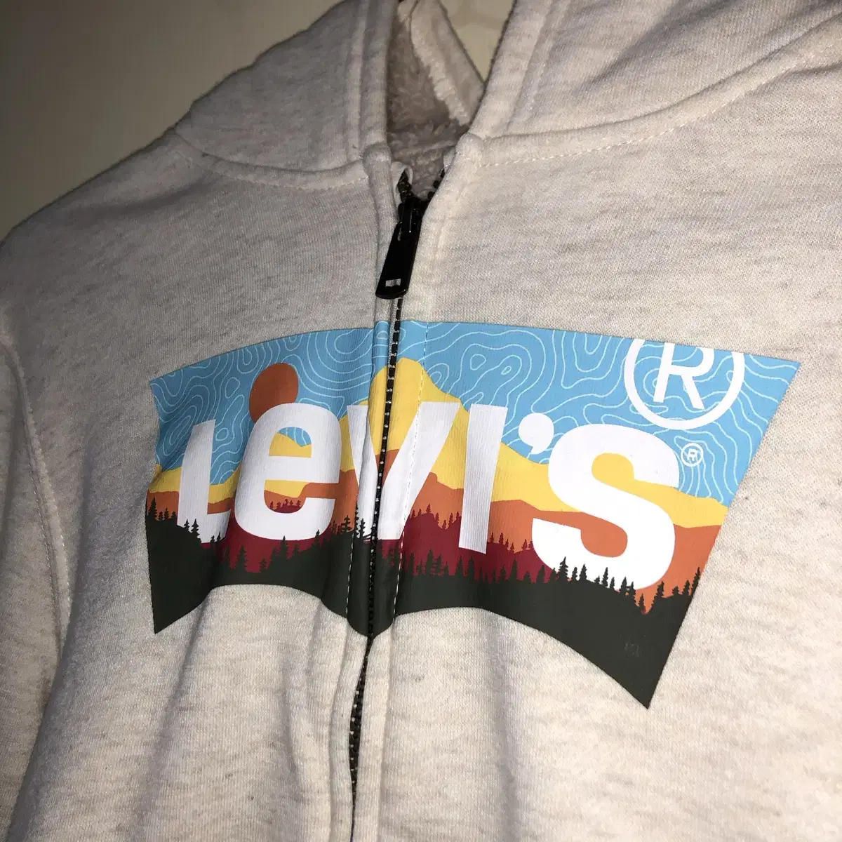 Vintage Levi's oatmeal hood zip up