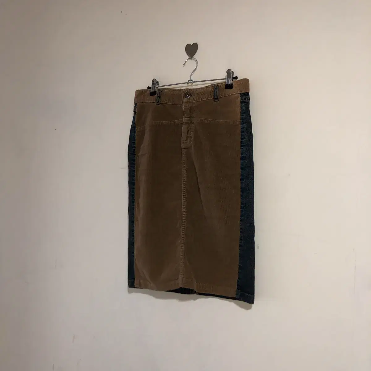 Vintage CC club camel denim midi sk