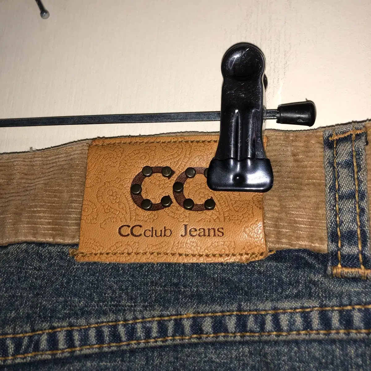 Vintage CC club camel denim midi sk