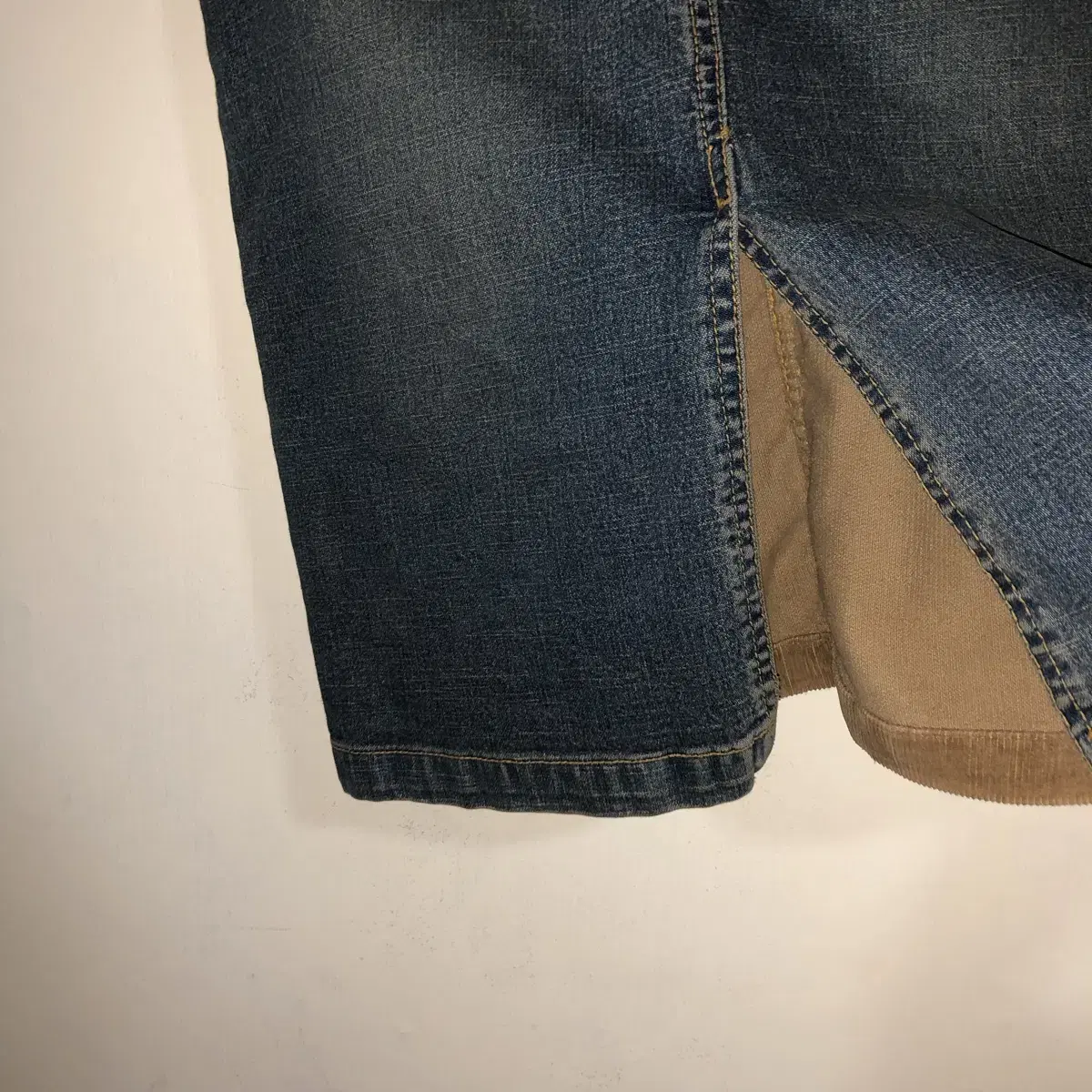 Vintage CC club camel denim midi sk