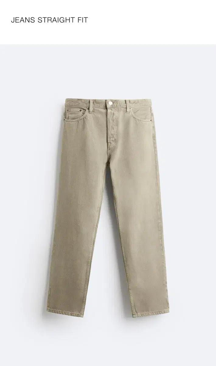 (30)Zara Sand Straight Fit Trousers