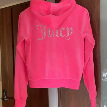 쥬시꾸뛰르바비 핑크 글리터 벨로아 후드티