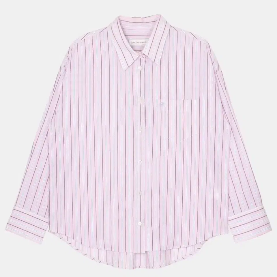 헤더먼트 H logo oversized summer shirts pink