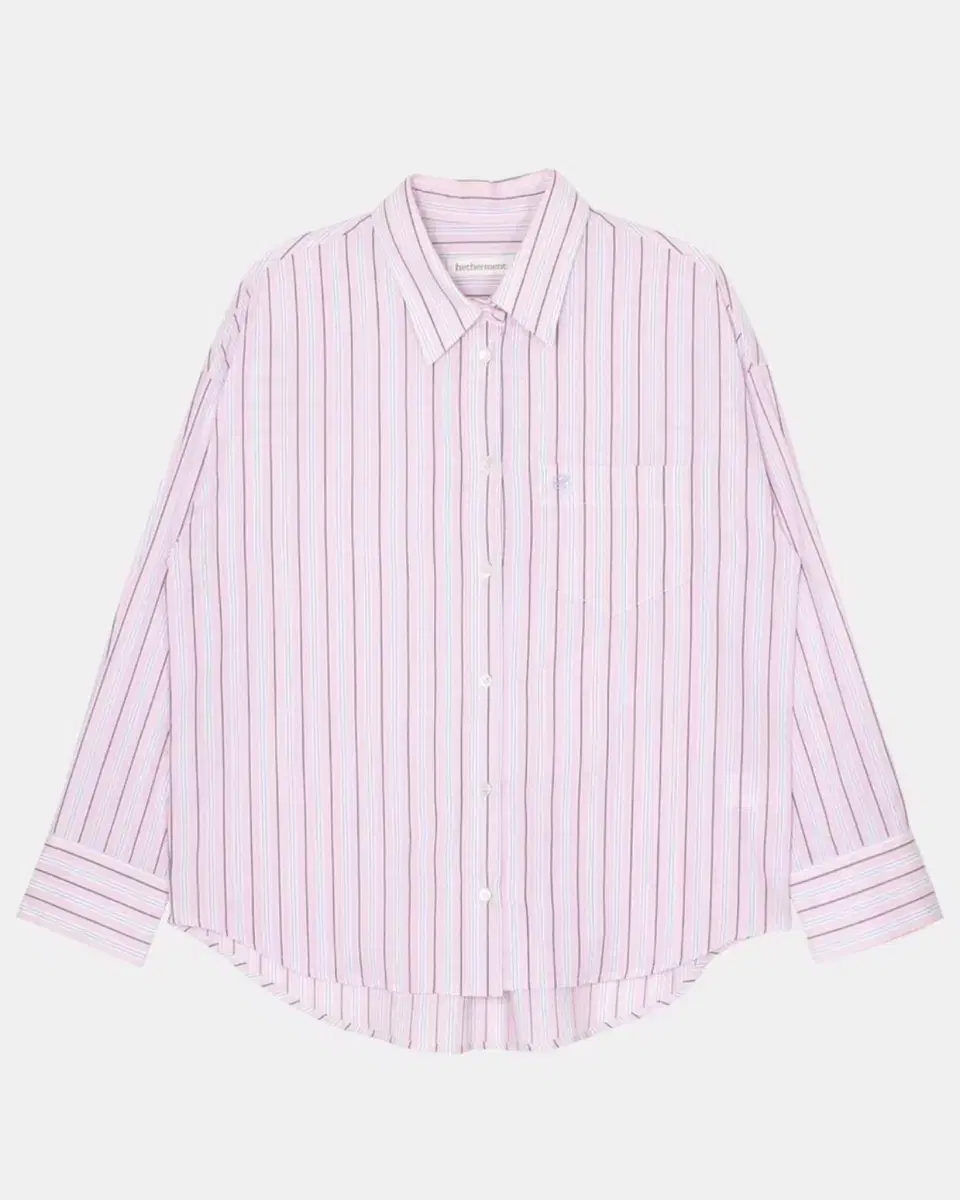 헤더먼트 H logo oversized summer shirts pink