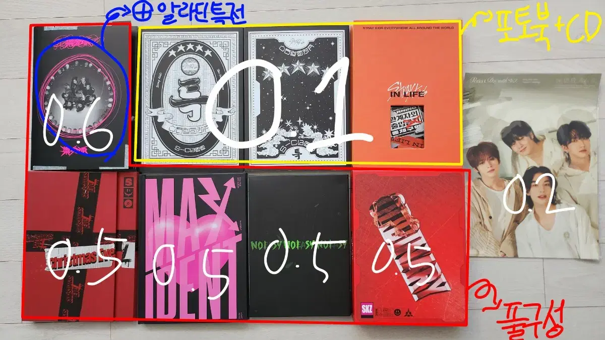 skz unsealed album full full set special rock life noji maxident ordinaries seasons greetings