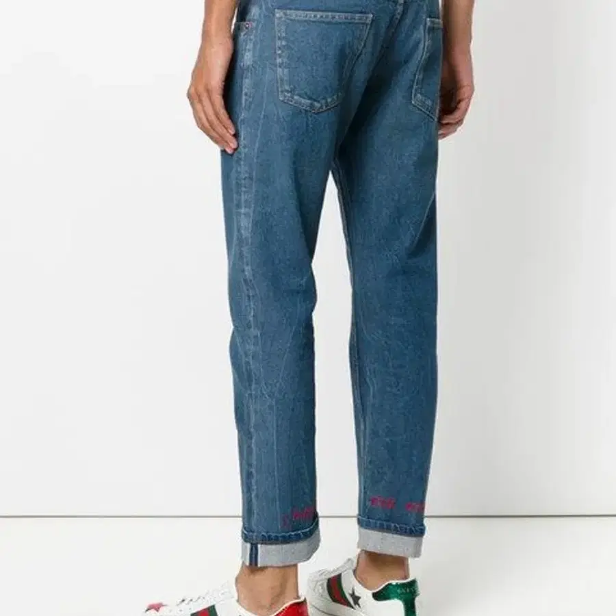 구찌 청바지 Blind for love embroidered jeans