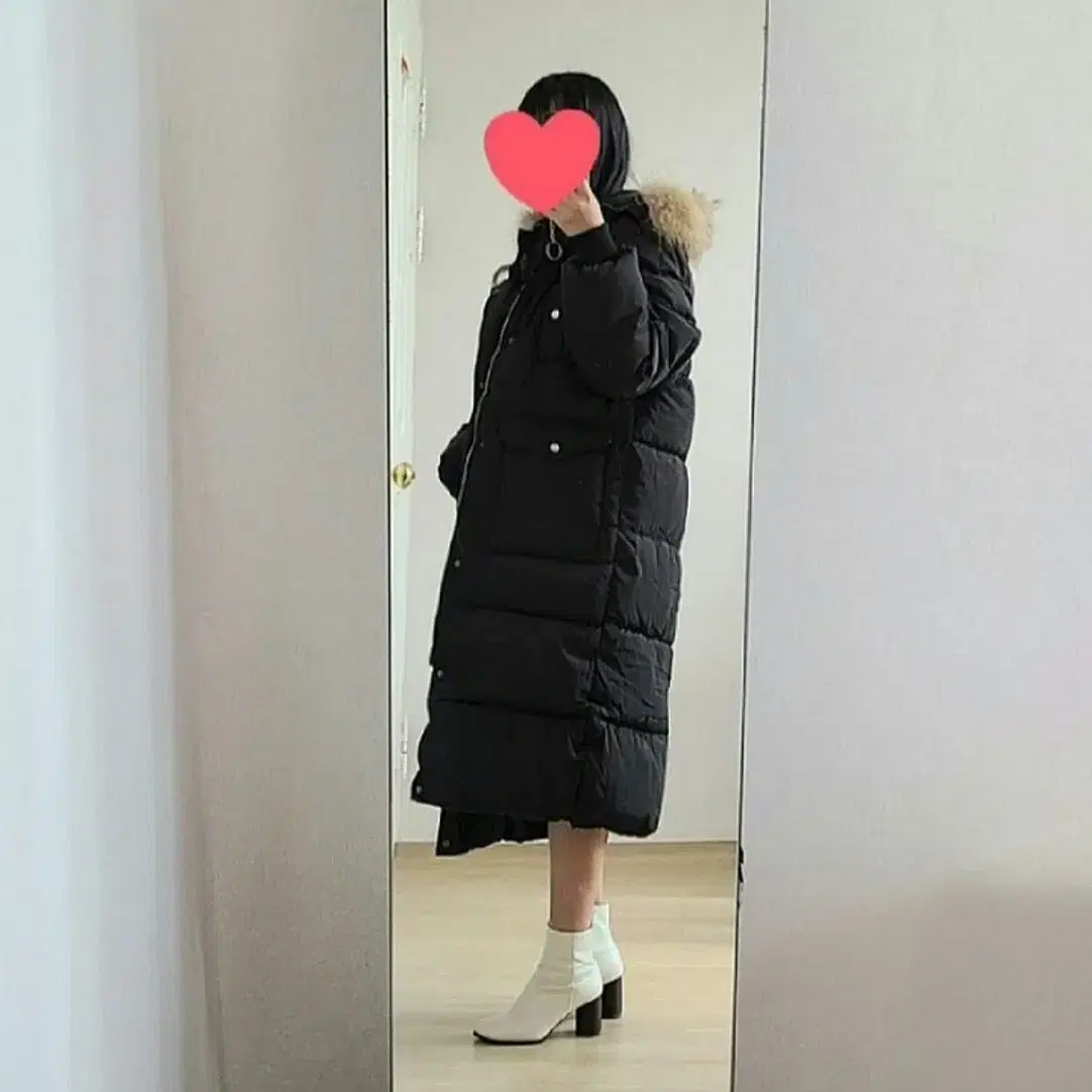 도톰한 웰론 FUR(퍼) 박시핏 여성 롱 패딩