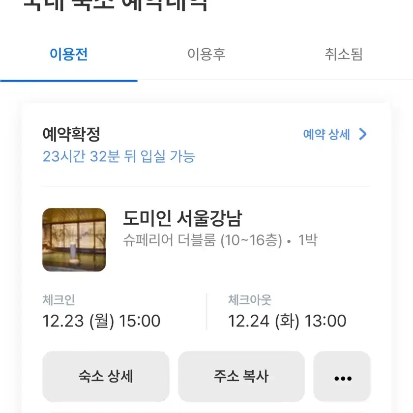 도미인 강남 숙박 (12/23)