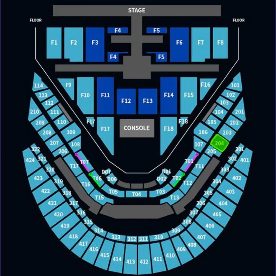 첫콘 2층)엔시티127 콘서트 칠콘 204구역 오블 a열 b열양도