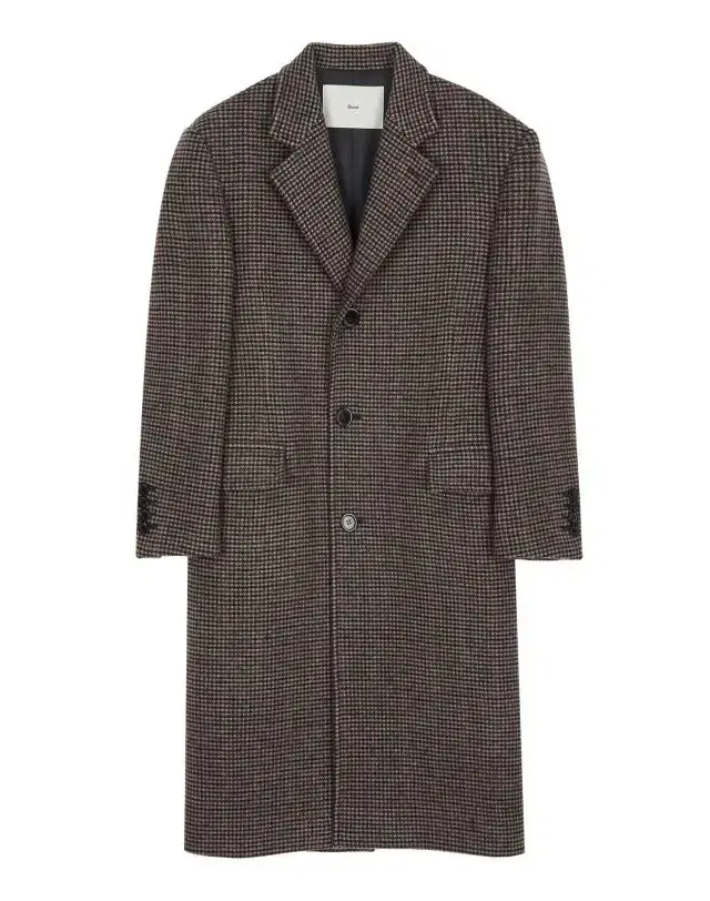 Dunst Woolmark Single 3-button Check Coat in Wool for Men M