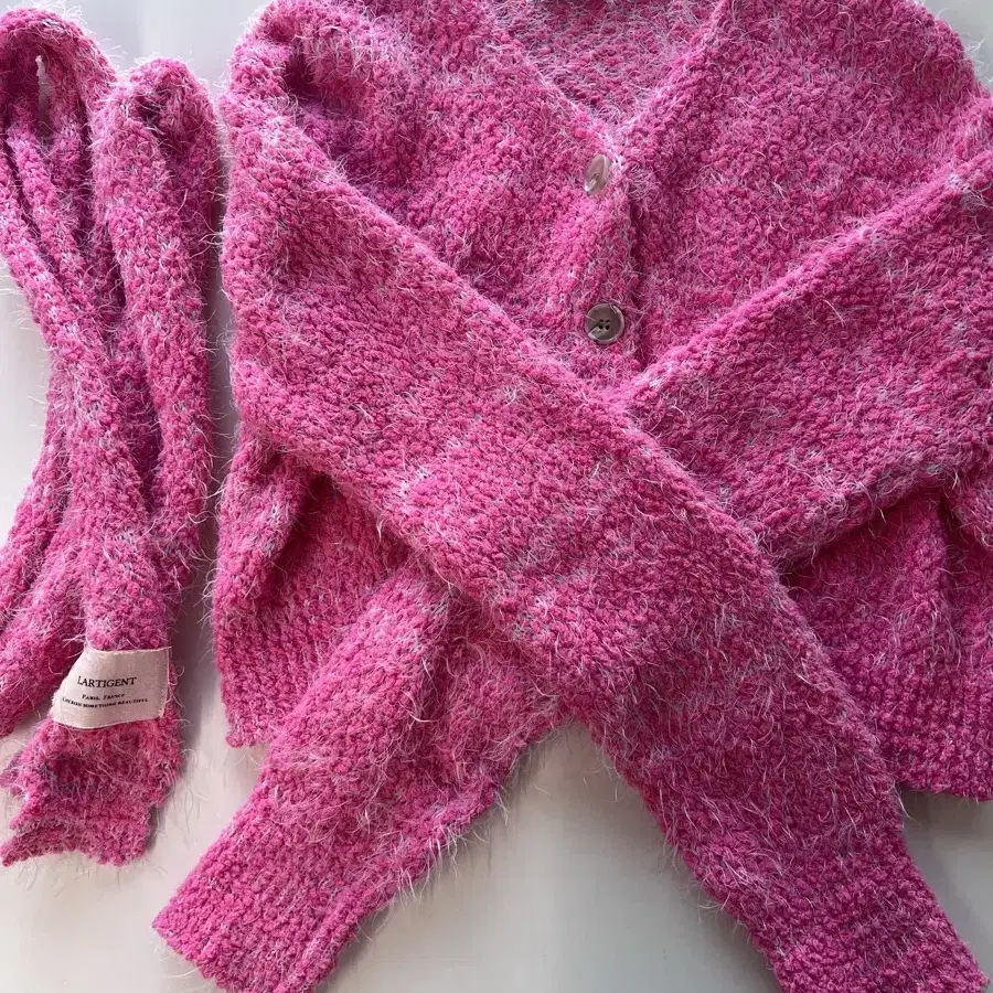 라티젠 LX POPCORN CARDIGAN SET(PINK)