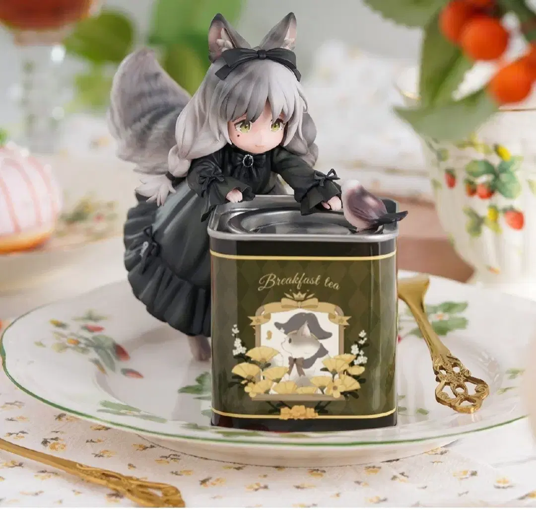 Ribose Tea Time Cat Figures Cat Girl Figures Sells