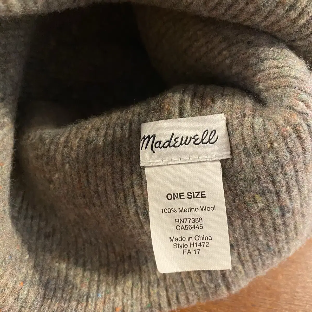 미국 빈티지 Madewell 헤비니트 비니