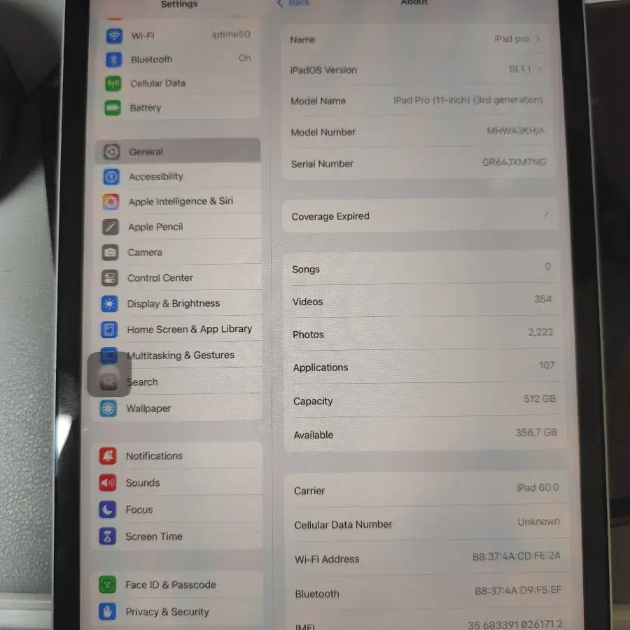 iPad pro 11inch M1 Chip 3rd generation