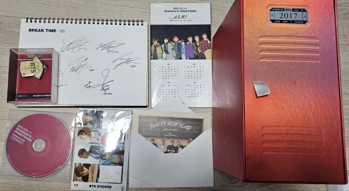 Bangtan BTS 2017 Season's Greetings CD Calendar postcard keyring Sticker