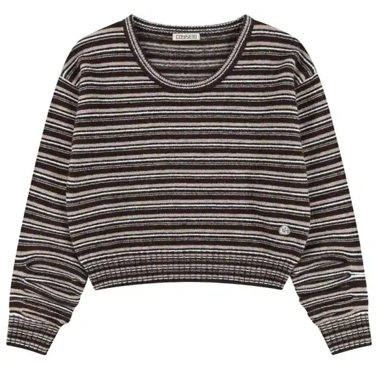 코이세이오 COY STRIPE KNIT BROWN