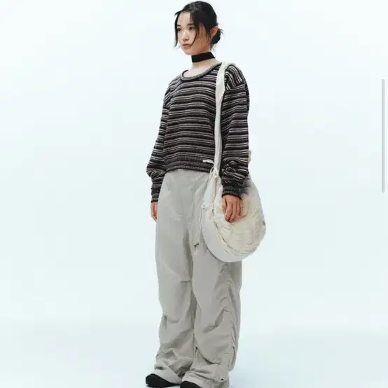 코이세이오 COY STRIPE KNIT BROWN