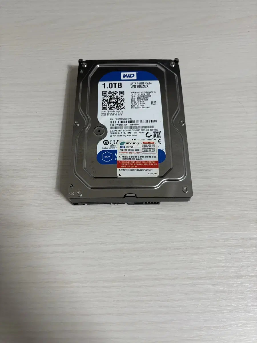 중고 WD HDD 1TB 하드디스크 판매합니다