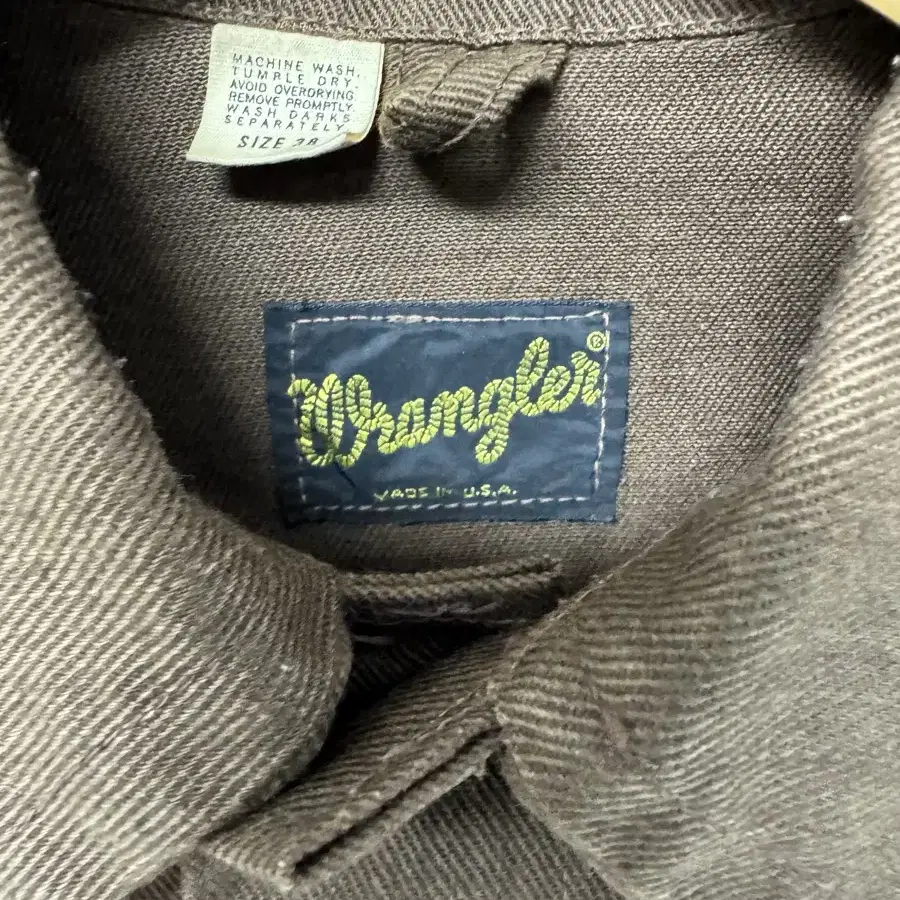 70s USA WRANGLER 랭글러 브라운 데님 자켓