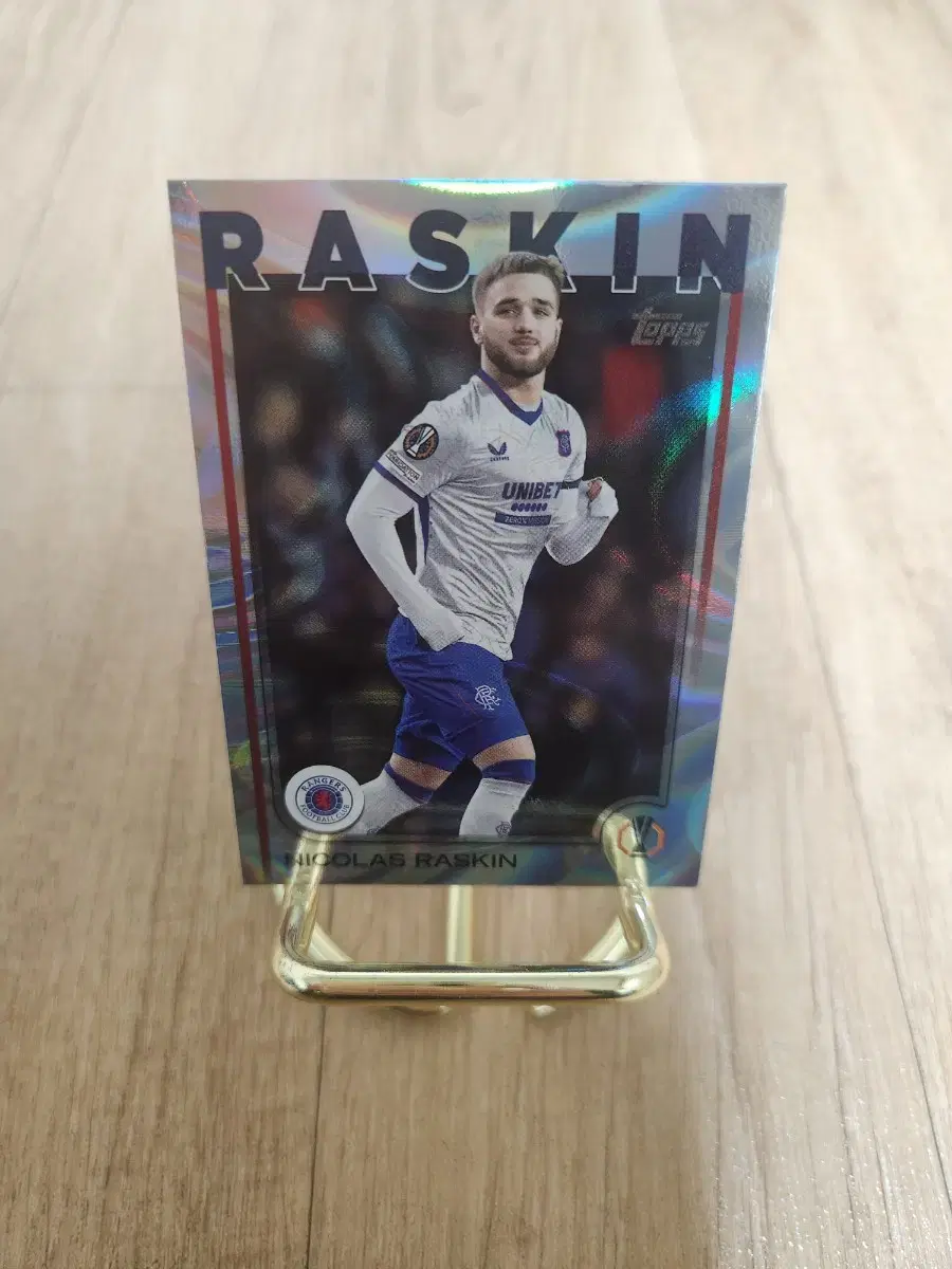 25 Topps Competitions Rangers nicholas Raskin Silver Parallel Soccer Card ~~