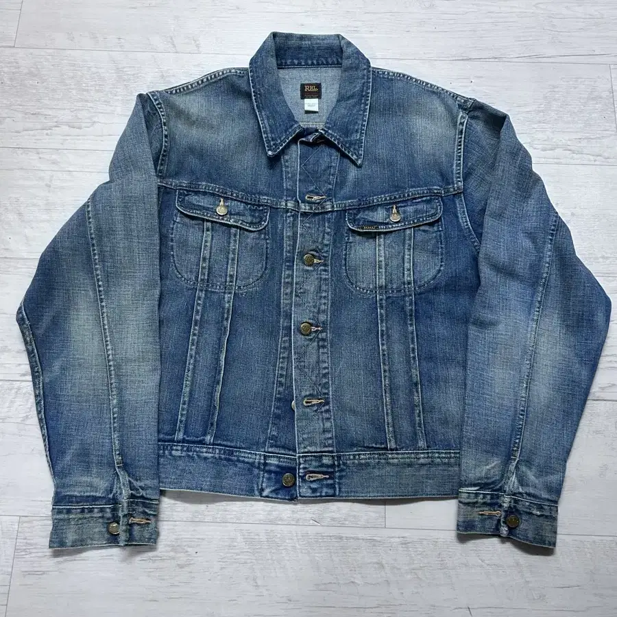 RRL LOT 271 리랜드 워싱 데님 자켓 청자켓 XL