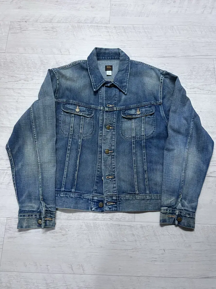 RRL LOT 271 리랜드 워싱 데님 자켓 청자켓 XL