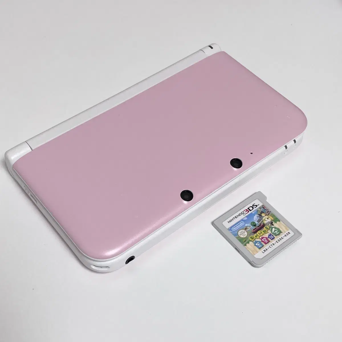 닌텐도 3DS XL 핑크 한국판 + 리락쿠마 터치펜 + 튀동숲