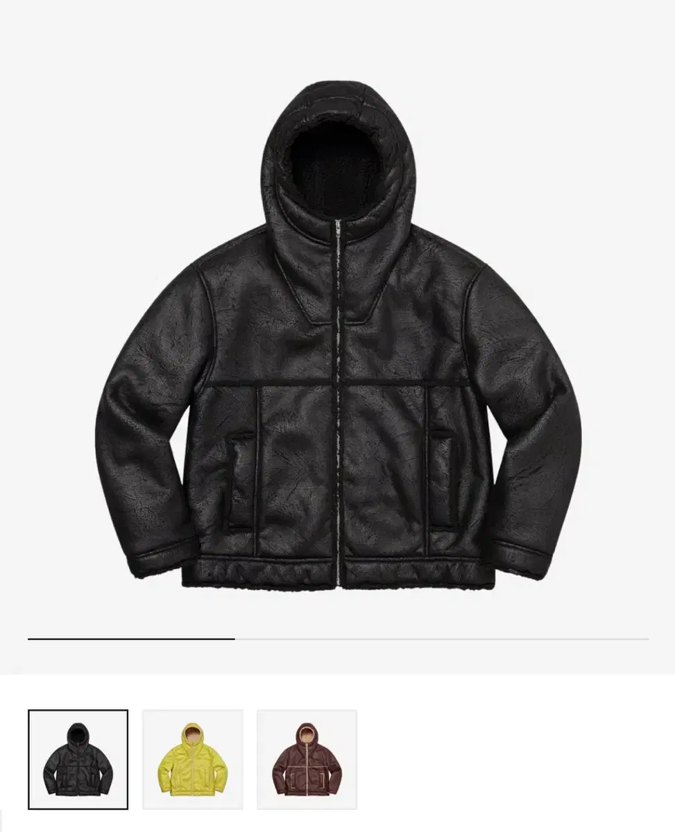 Supreme Faux Shearling Hooded Jacket