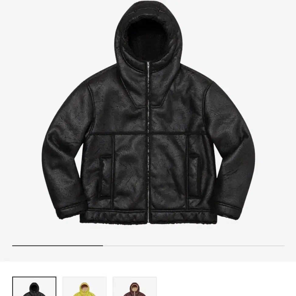 Supreme Faux Shearling Hooded Jacket