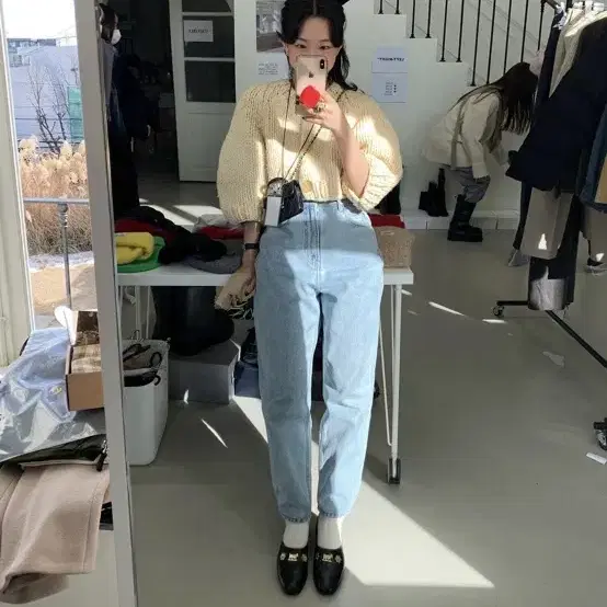 새상품) stu women denim pants light blue