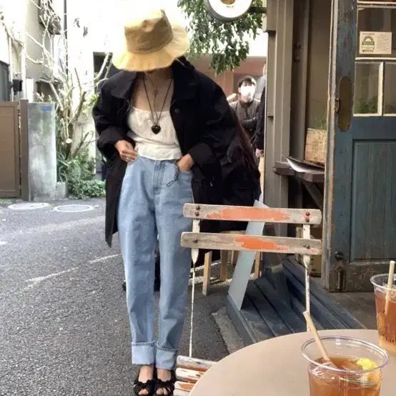 새상품) stu women denim pants light blue