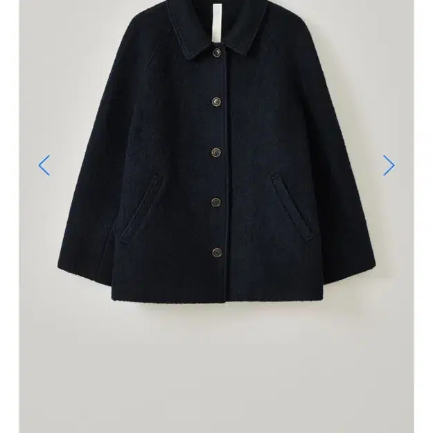 타낫 Eto alpaca wool half coat (navy)