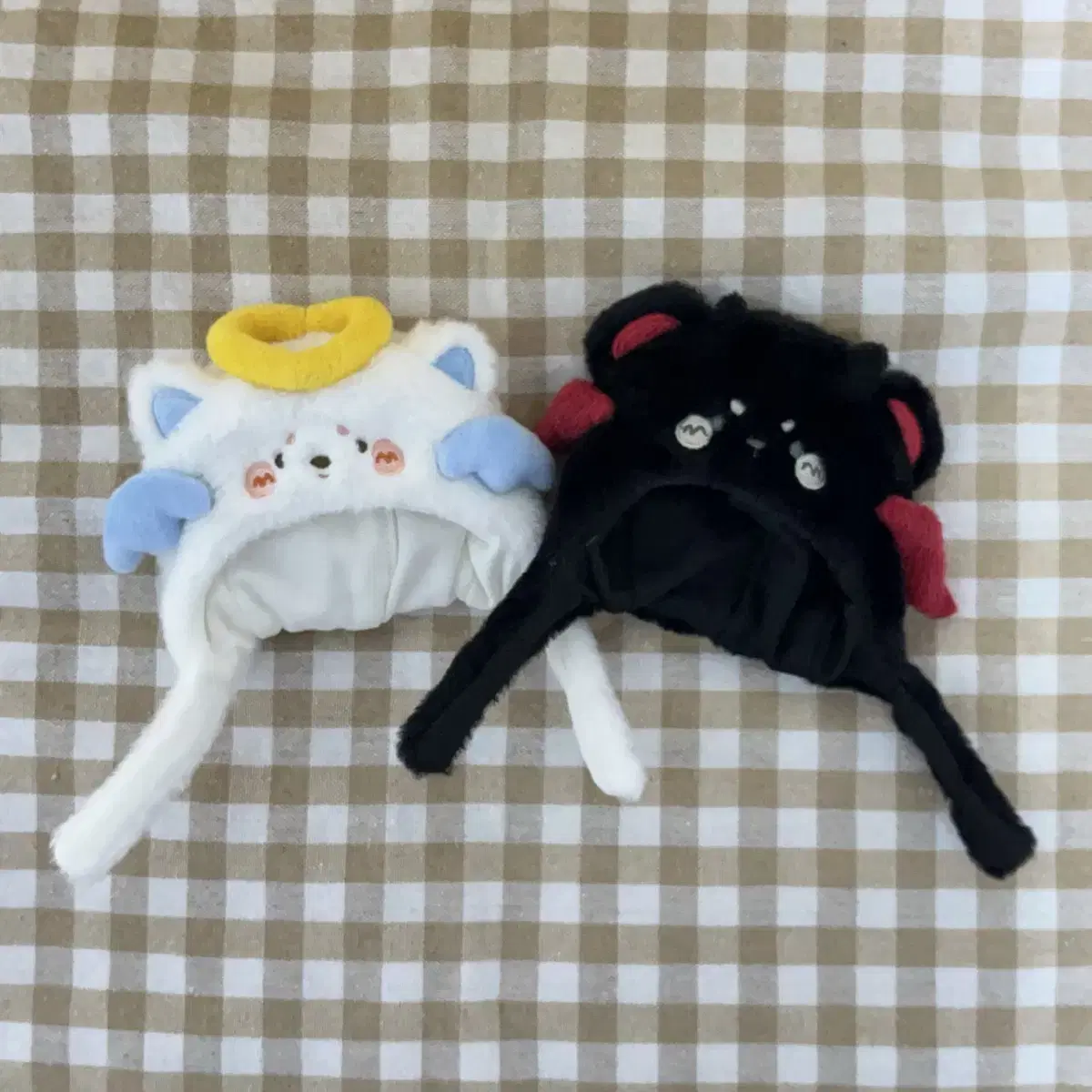 무솜인덕장터 솜솜옷장터 10cm 인형 옷 천사 악마 모자