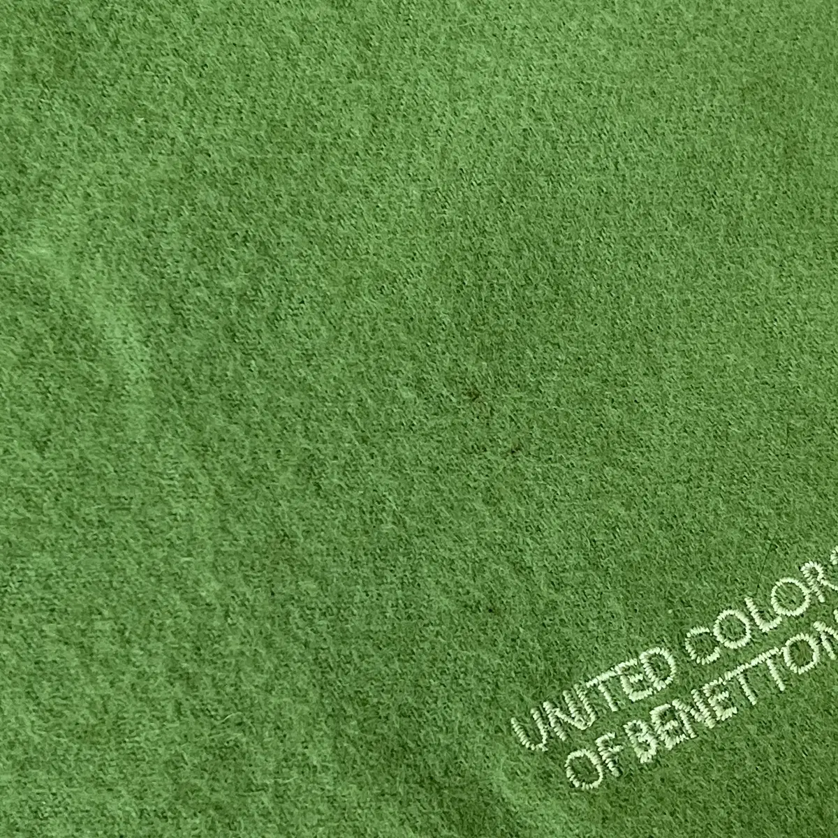 BENETTON green wool Muffler