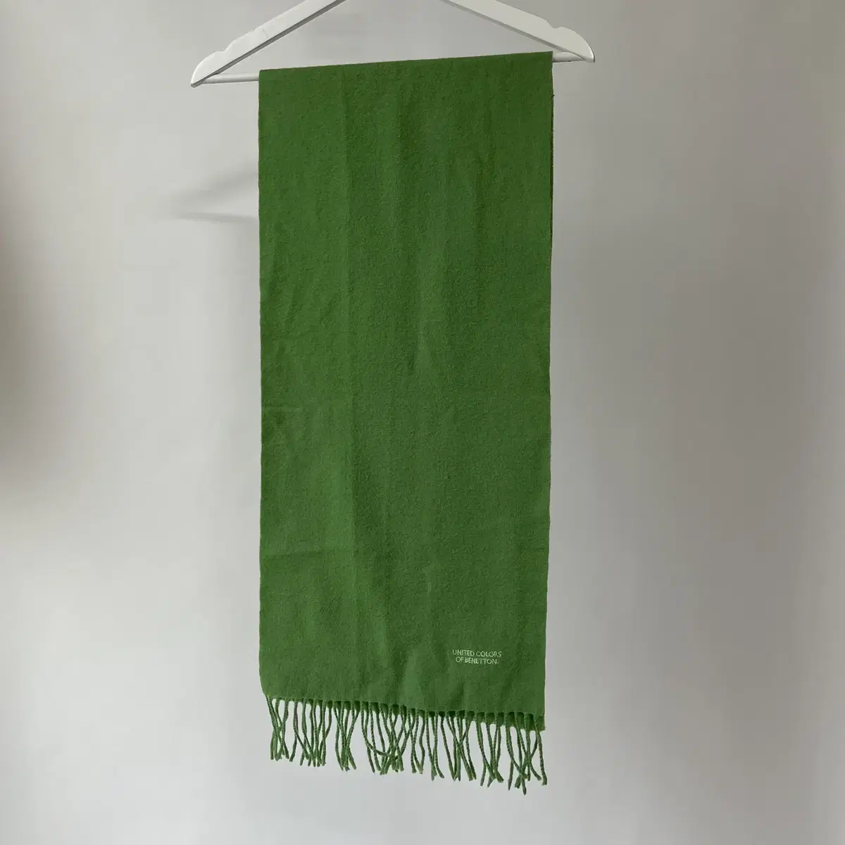 BENETTON green wool Muffler