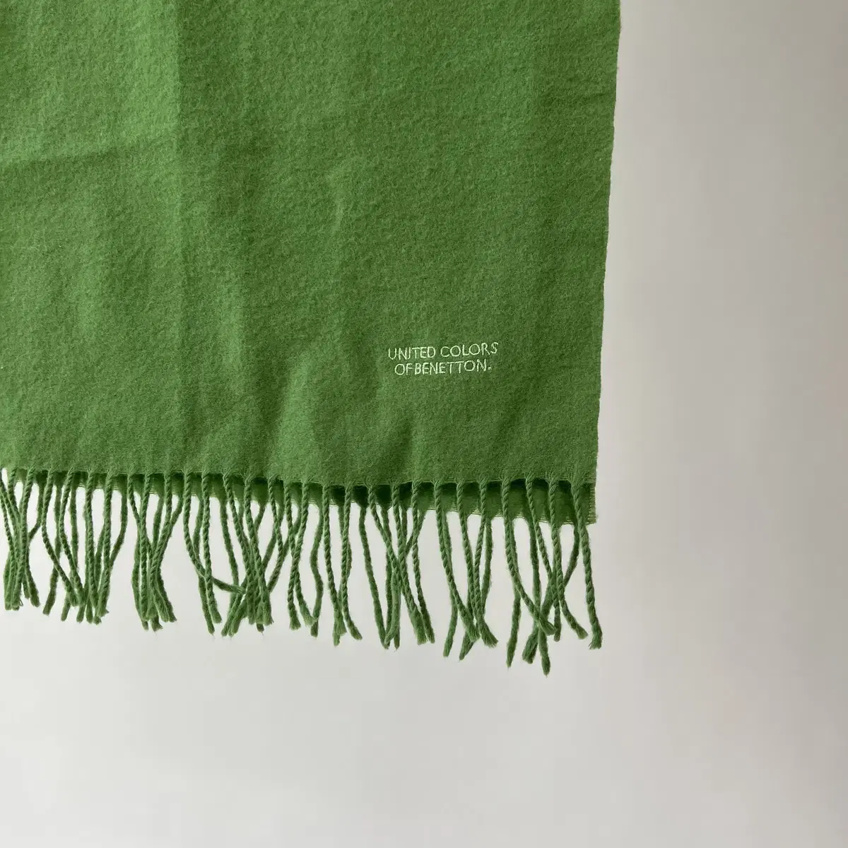 BENETTON green wool Muffler