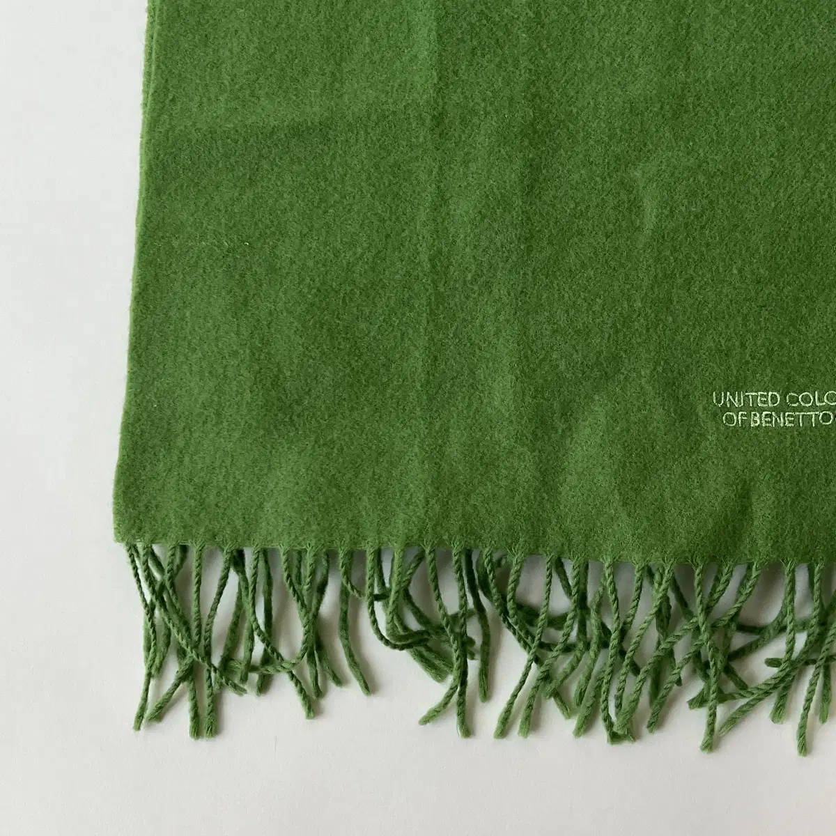 BENETTON green wool Muffler