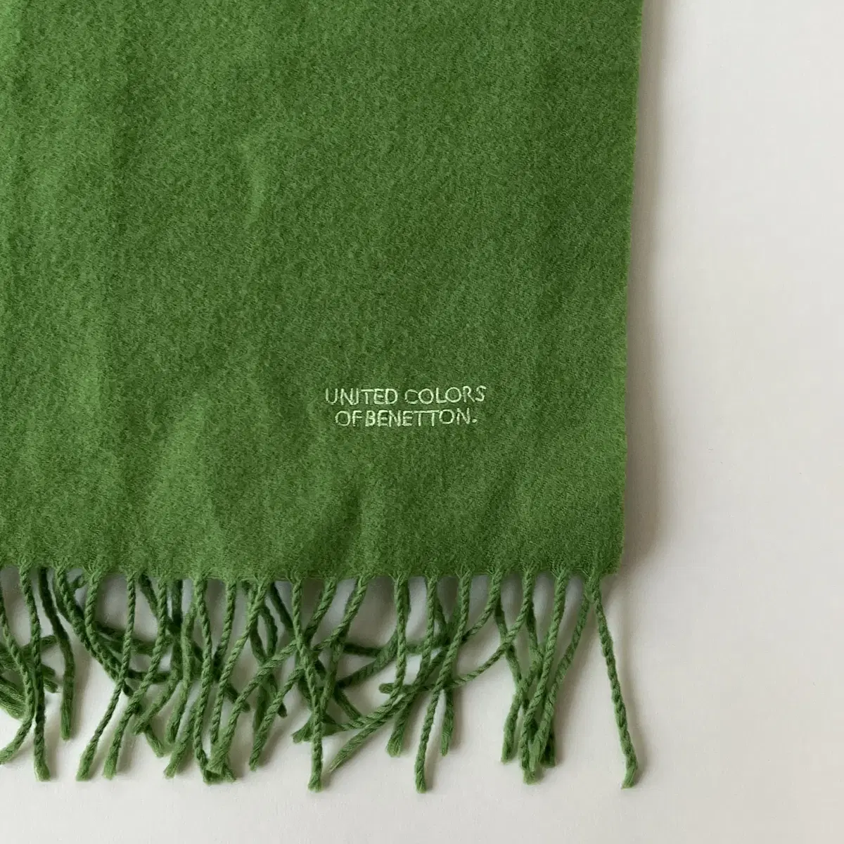 BENETTON green wool Muffler