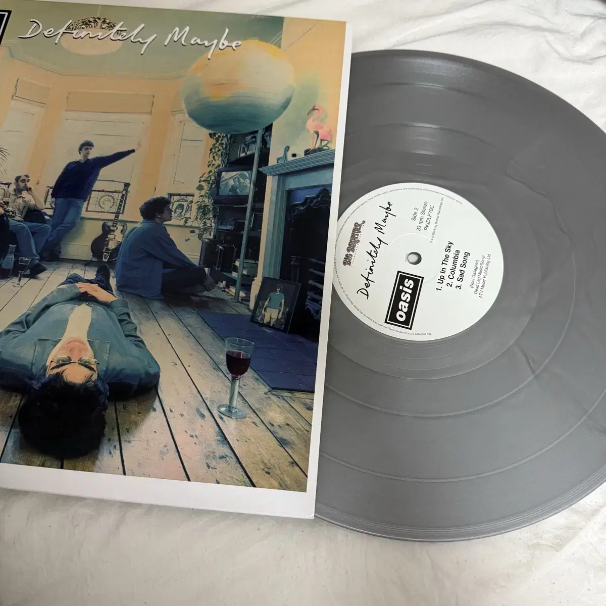 오아시스 1집 Definitely Maybe 실버반 LP