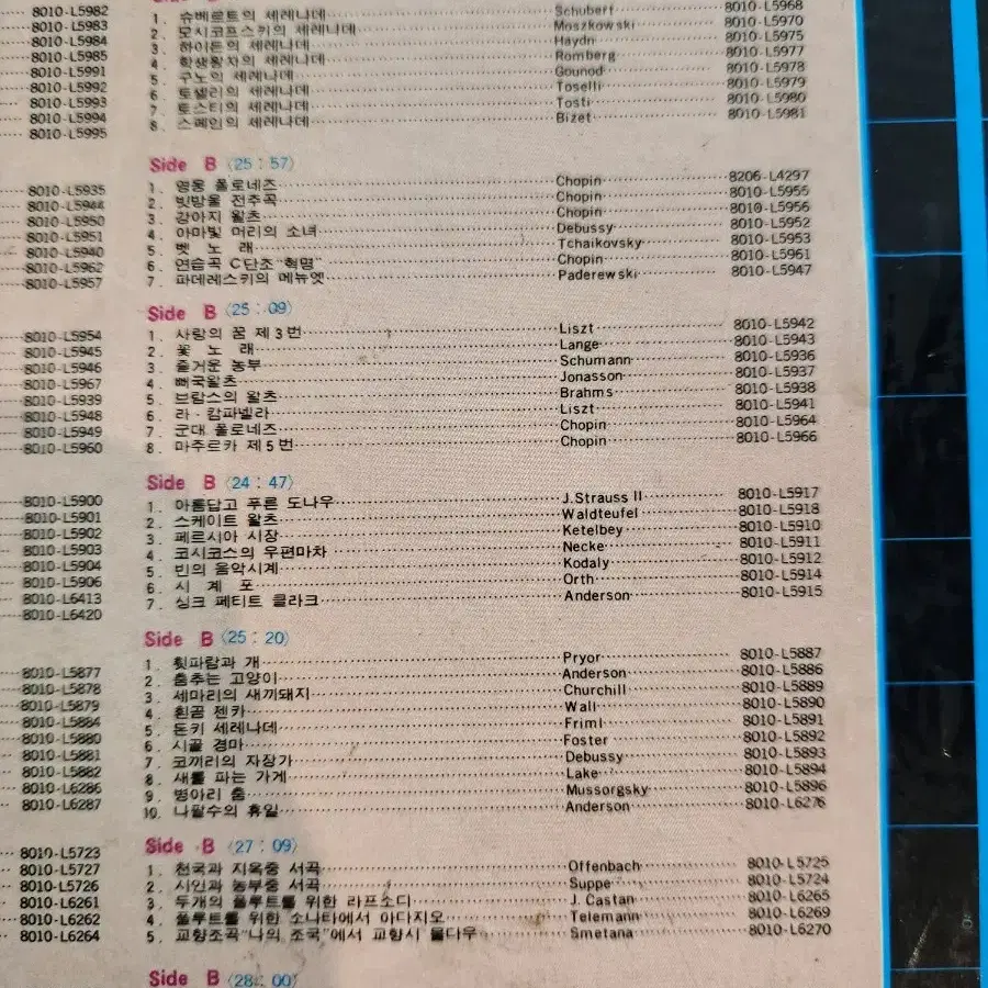 카세트 테이프, 외국곡 카세트 테이프 1세트