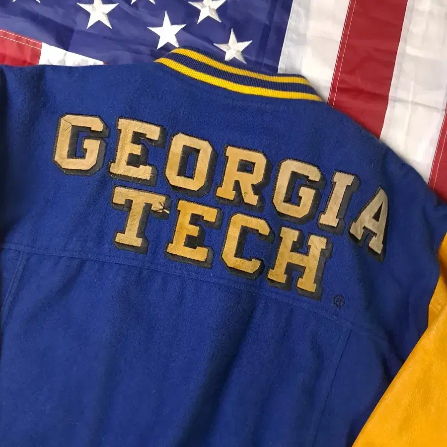 오리지날 80's 빈티지 GEORGIA TECH 울 바시티점퍼