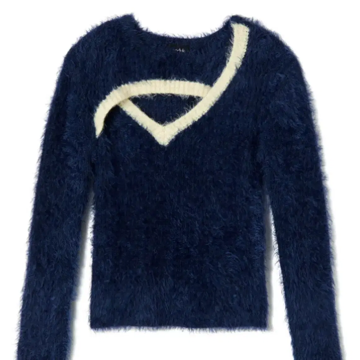 soduk 스도쿠 long hair knit navy