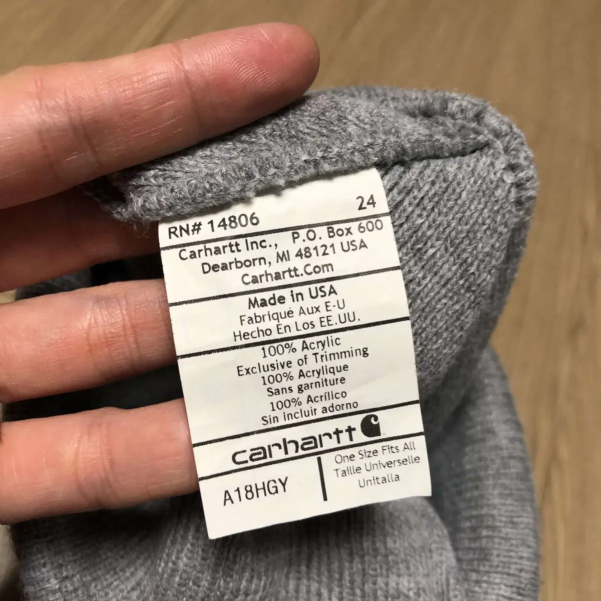 ONE SIZE) 칼하트 Carhartt A18 비니 그레이 네이비 모자